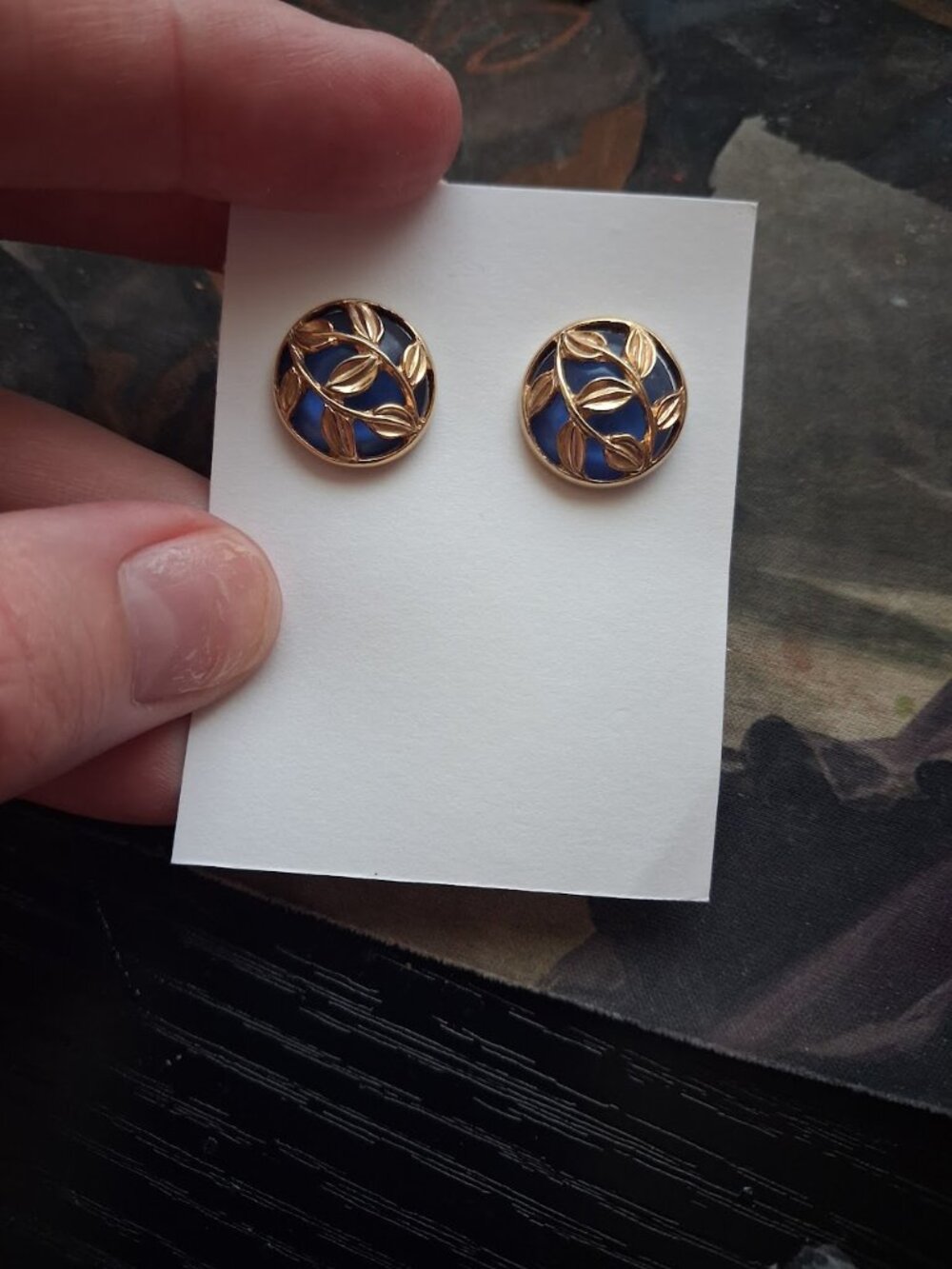 Floral style stud earrings